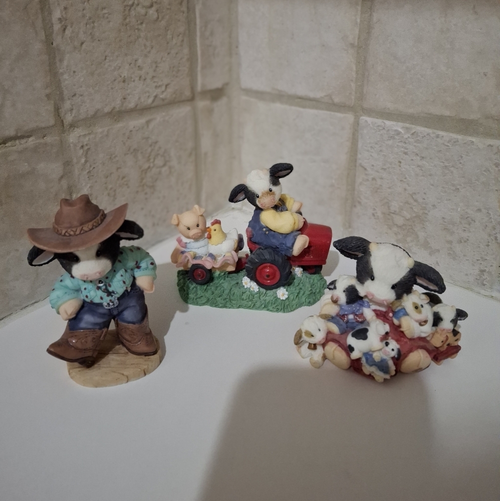 Enesco Mary's Moo Moos Figurines Bundle Lot Of 3